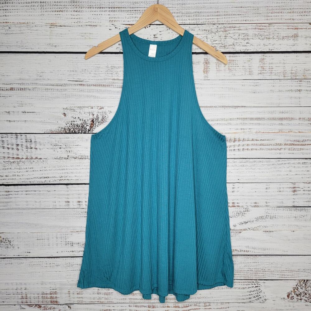 Freshwater Twist Back Swim Coverup Dress Teal | Large